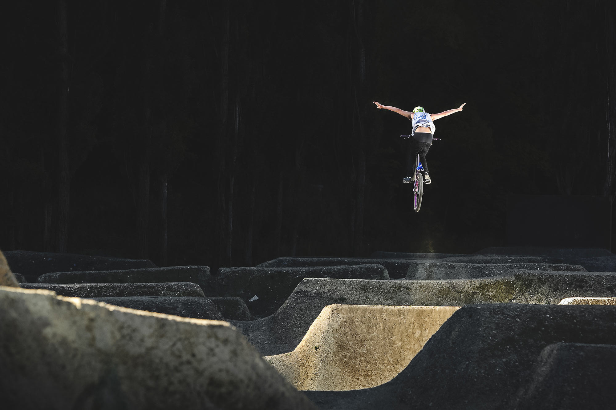 Cam Ross at Gorge road bike jump park in Queenstown