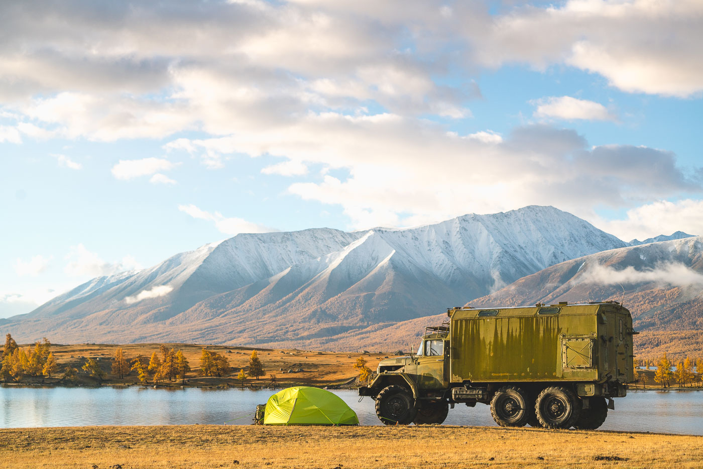 Camping in the mountains of Mongolia