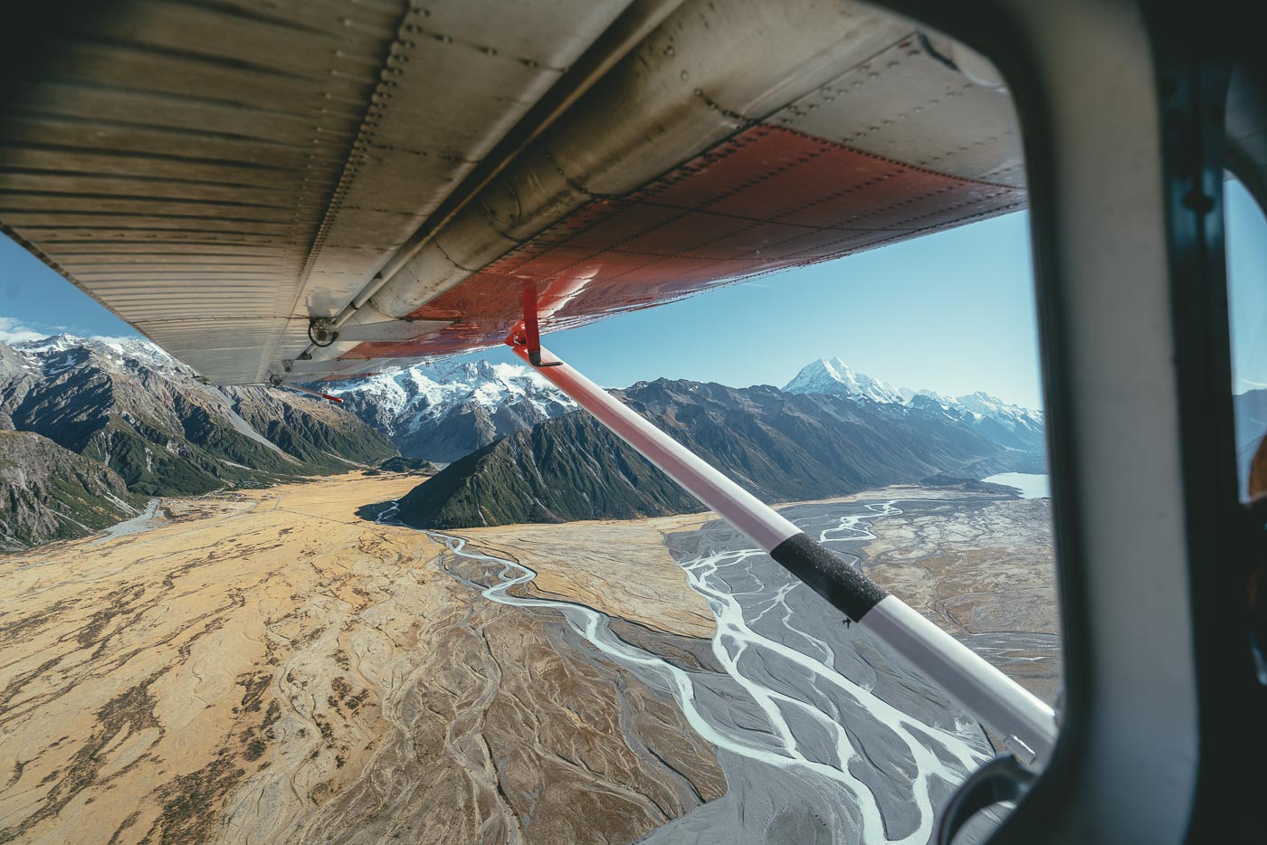 Flight over Mt Cook national Park, New Zealand