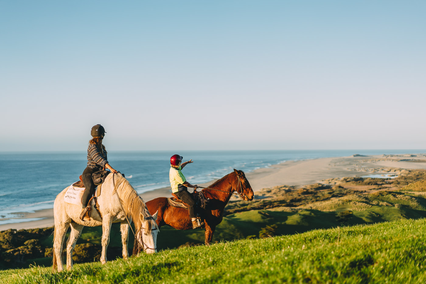 Overlooking Farewell Spit with Cape Farewell Horse Treks