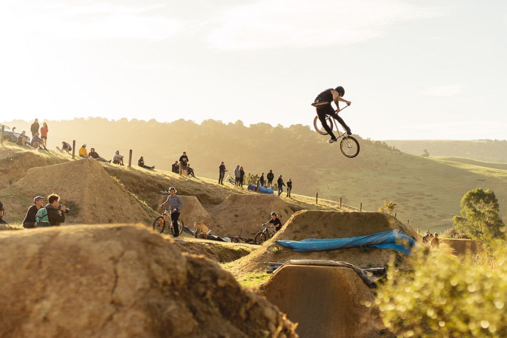 BMX rider jumping at the Frew Farm Jam. Captured by Action Sports Photographer Stefan Haworth