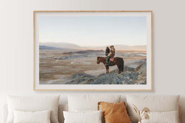 Fine art print of Patience of the eagle from Queenstown Photographer Stefan Haworth, NZ. Image captured in Mongolia with a Kazakh eagle hunter