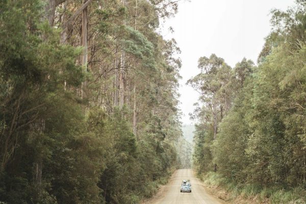 Fine art print of backroads in the beetle from Queenstown Photographer Stefan Haworth, NZ. Image captured with Chef Sarah Glover in Tasmania