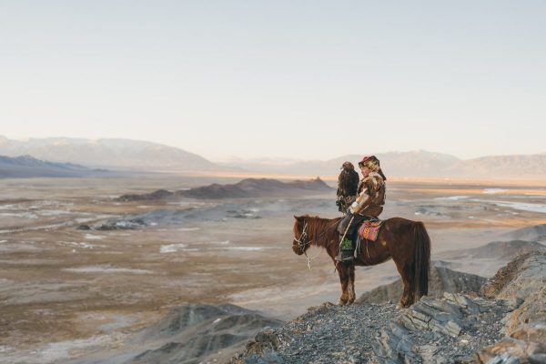 Fine art print of Patience of the eagle from Queenstown Photographer Stefan Haworth, NZ. Image captured in Mongolia with a Kazakh eagle hunter