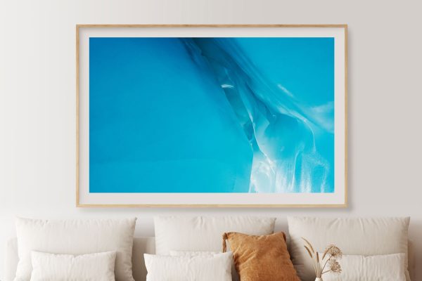 Fine art print of Tasman Ice Cavern from Queenstown Photographer Stefan Haworth, NZ. Image captured in Mt Cook National park on Tasman glacier