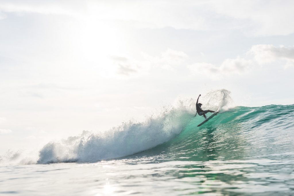 Rip curl surfer Agus Sumertayasa at Bingin beach.